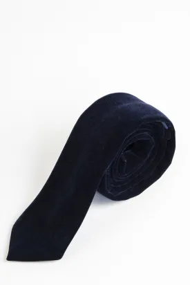 Velvet Navy Tie