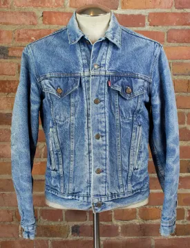 Vintage 70s Levi's USA Blanket Lined Denim Jean Jacket Unisex Large 42