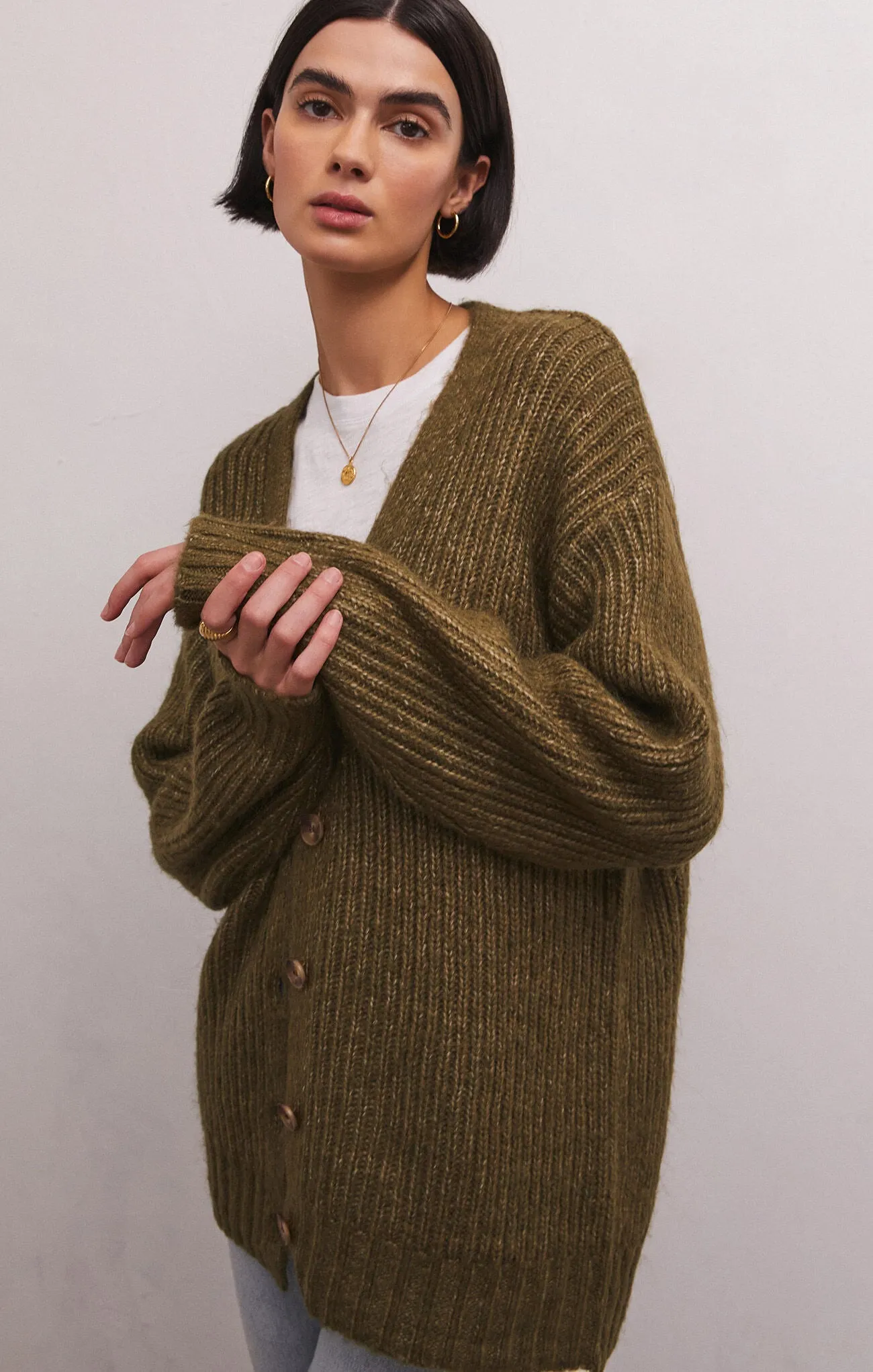 Z Supply Josie Cozy Cardigan - KELP