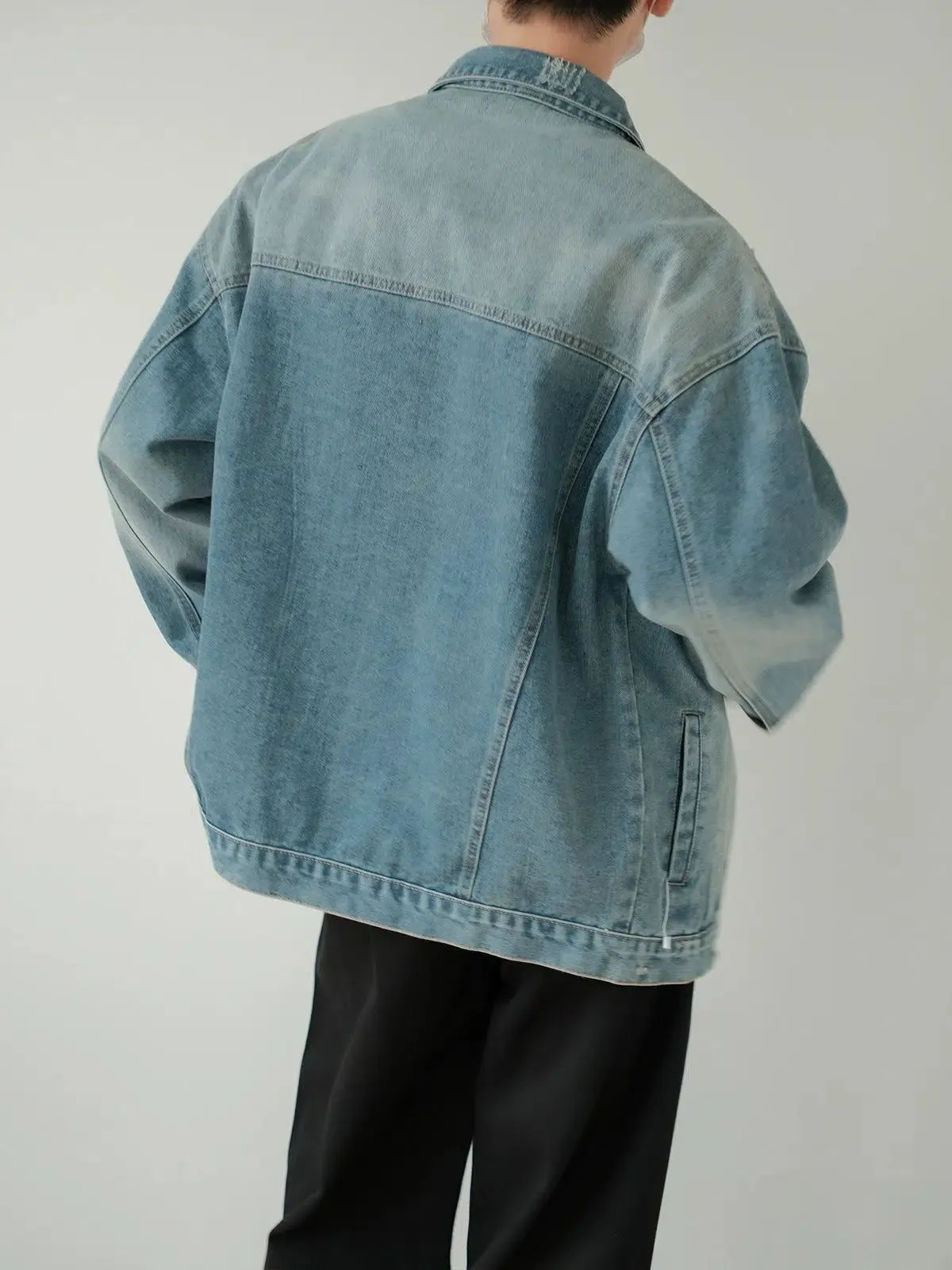 Zhou Distressed Fade Denim Jacket